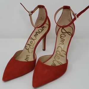 Sam Edelman Red Suede Heels